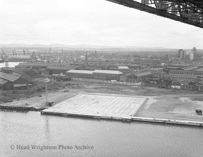 General view of new site at Middlesbrough from Transporter Bridge
