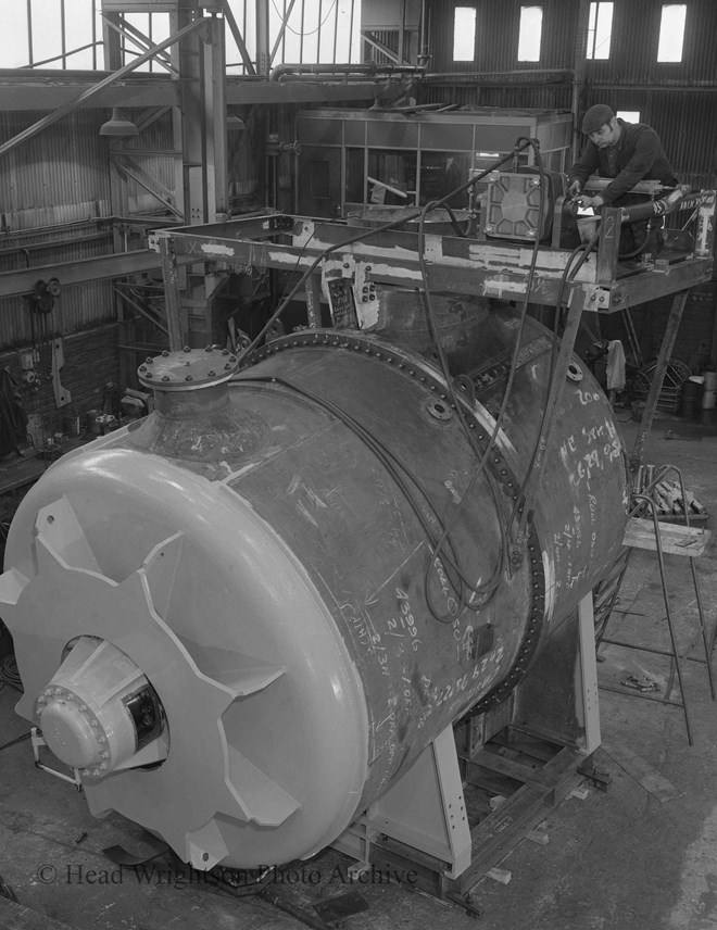 General view of valve set up in machine shop Teesdale for T.P.R.