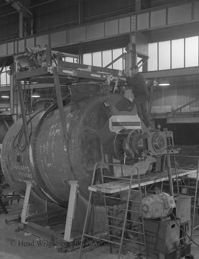 General view of valve set up in machine shop Teesdale for T.P.R.