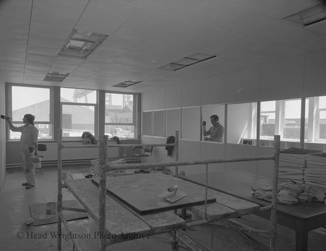 General view of shambles at new offices Middlesbrough