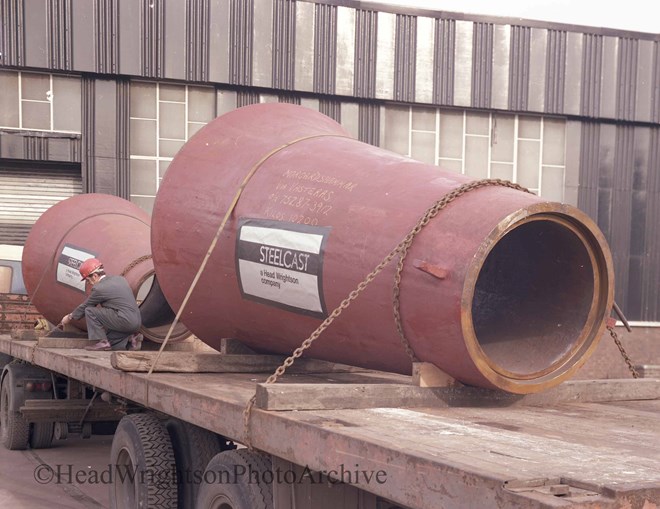 Colour Morgardshammer castings leaving Thornaby Foundry