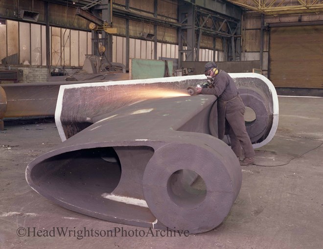 Colour 22ton rudder casting Billingham Foundries