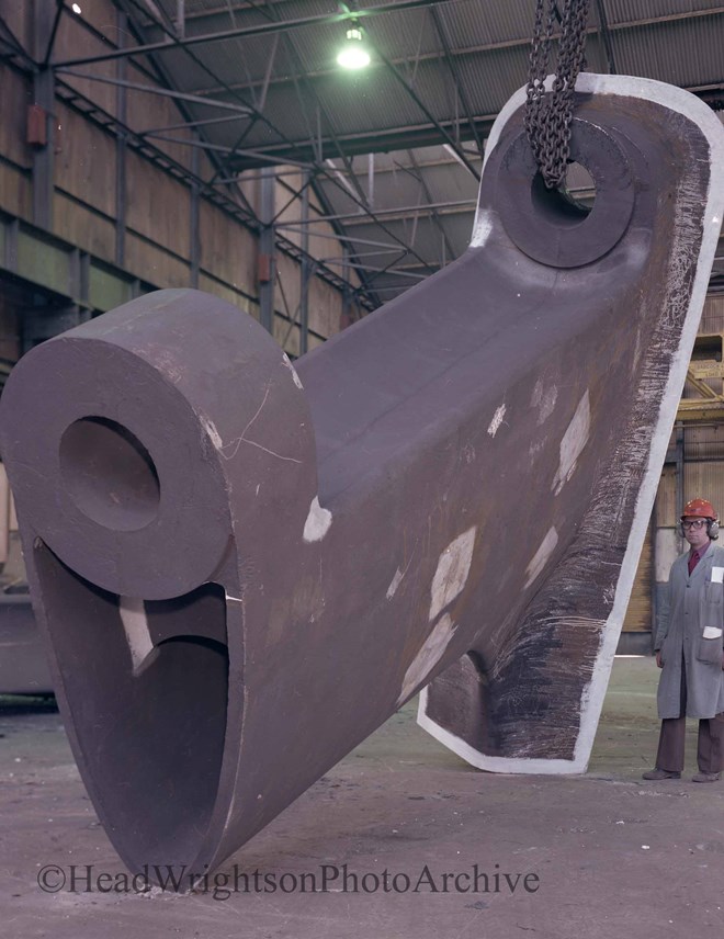 Colour 22ton rudder casting Billingham Foundries