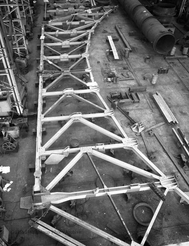 fabrication of radio telescope in bridge yard