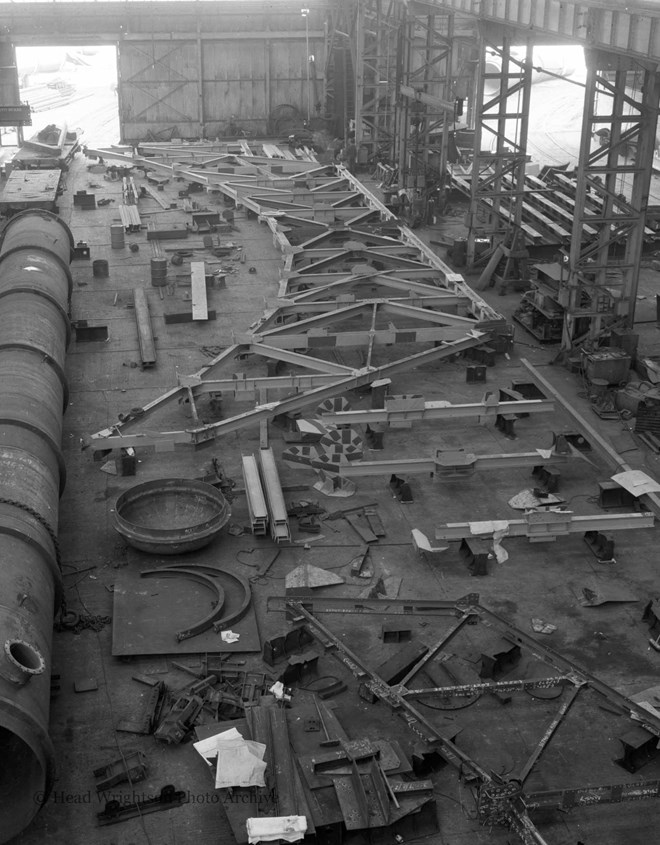 fabrication of radio telescope in bridge yard