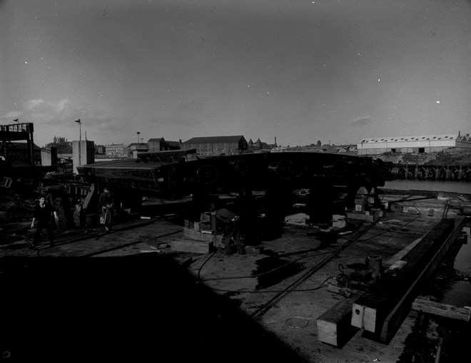 Dock Gate prepared for Launching