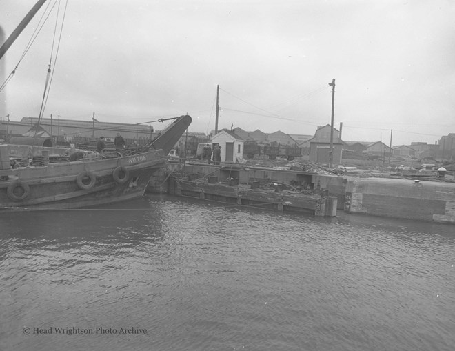 Condition of 1st dock gate and removal of 2nd dock gate