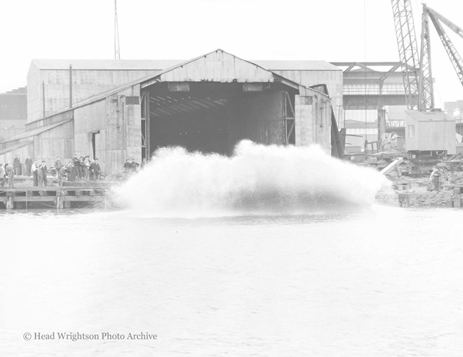 Launching of West Hartlepool Dock Gate