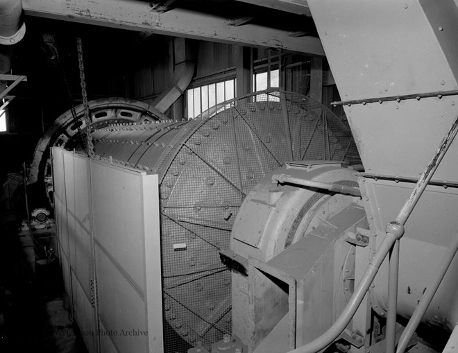 Ball mill at Portland Cement Ltd Dunbar Edinburgh