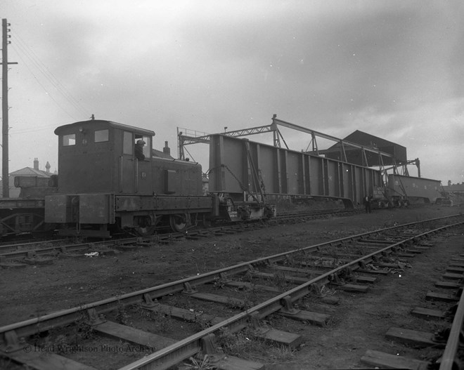 winterform bridge being pulled by h.w. train in sidings mr m wilson