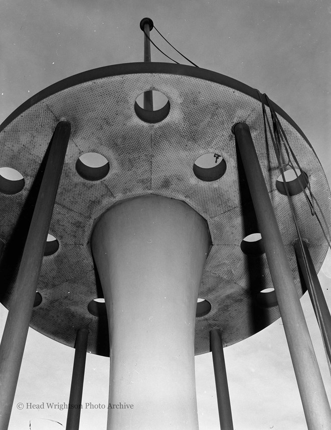 Aluminium structure on roof of Stockton Municipal Buildings (Mr Hopkins)