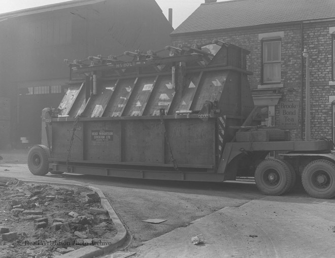 Large transformer tank leaving H.W. Stockton