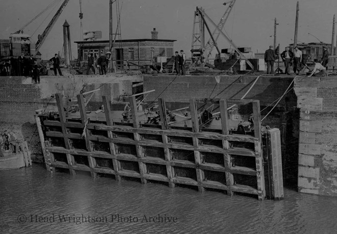 Copy of Two Small Photographs - Dock Gates