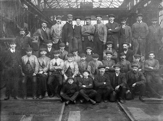 group photograph Stockton Steel 1905