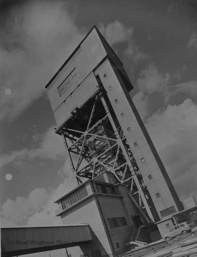 Copies of photograph of pit head gear ( L. Eden)