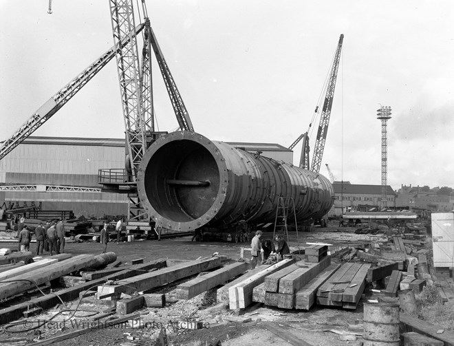 Oil vapouriser on slipway (Allison)