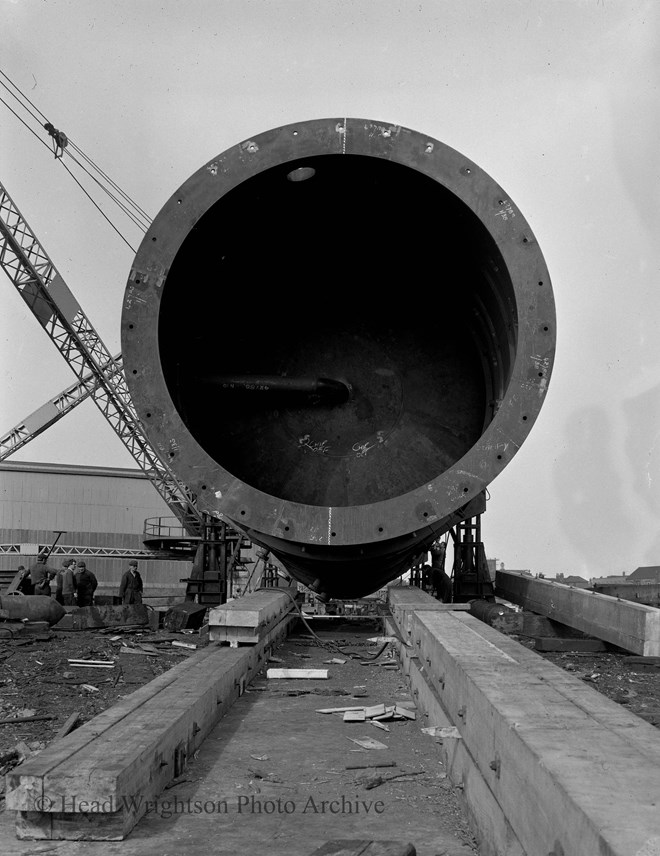 Oil vapouriser on slipway (Allison)