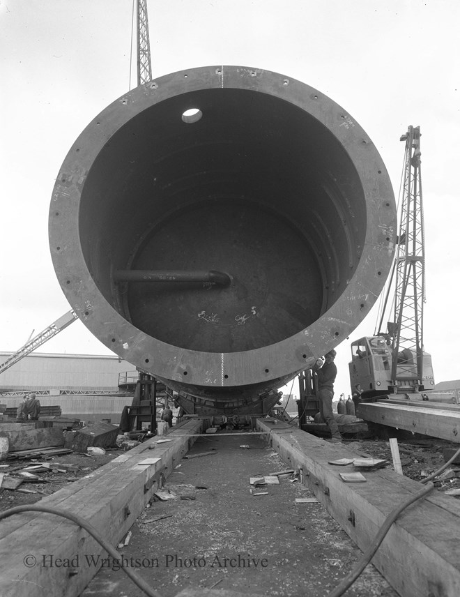 Oil vapouriser on slipway (Allison)