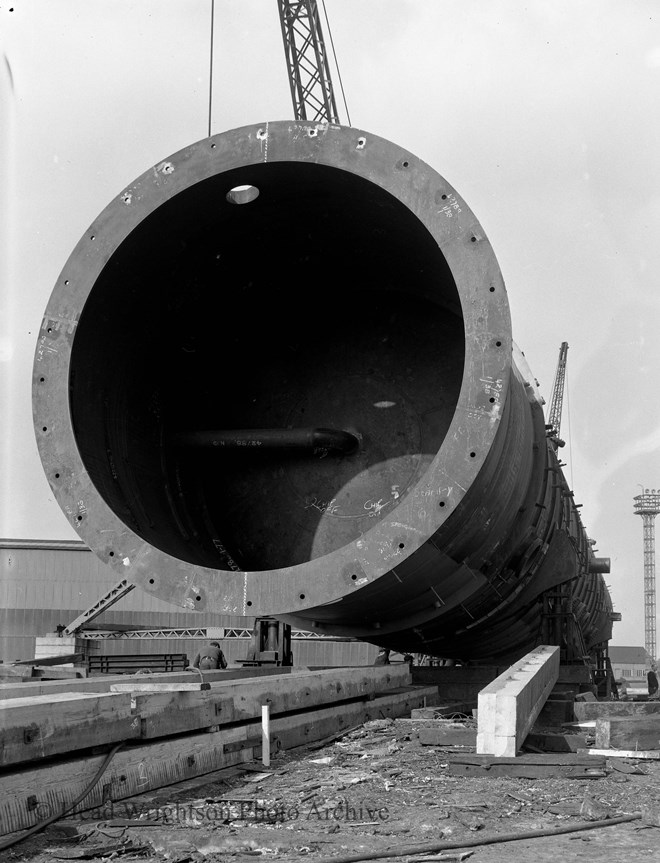 Oil vapouriser on slipway (Allison)