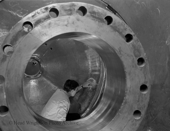 Interior of Stainless Steel Vessel