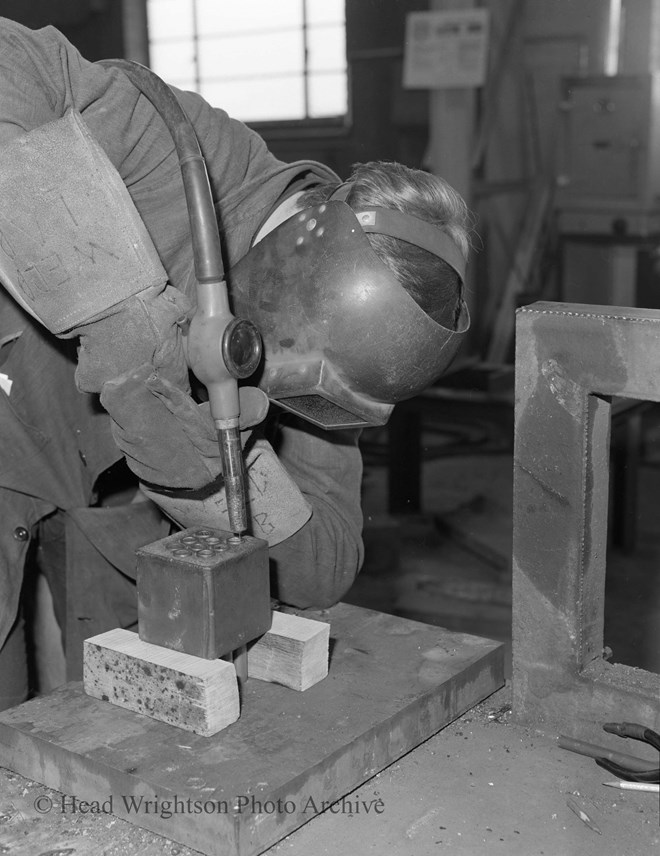 tube welding set up