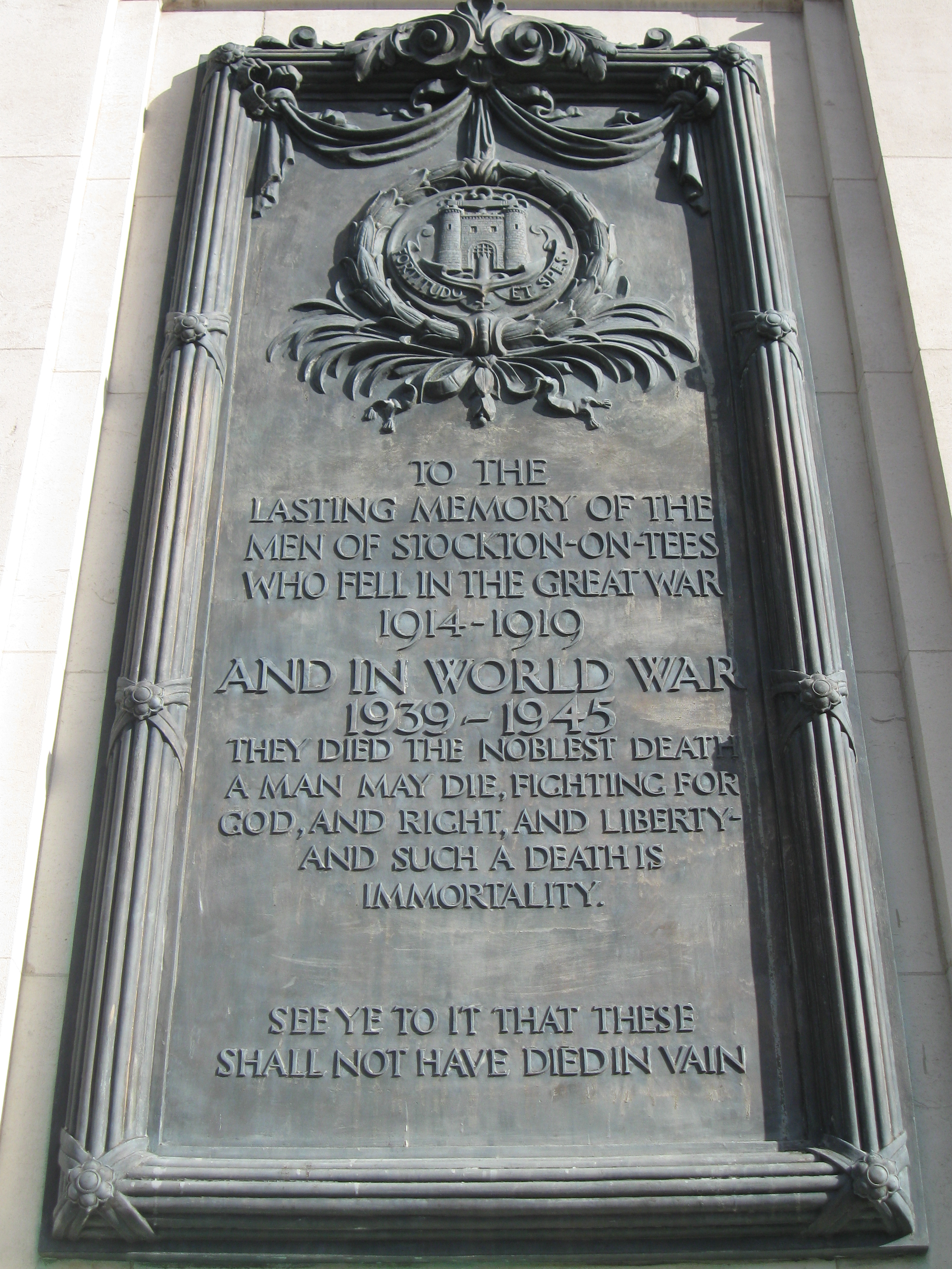 War Memorial, Stockton Parish Church