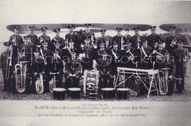 608 Squadron band, annual training at Ramsgate Airport 15 - 29 August 1937