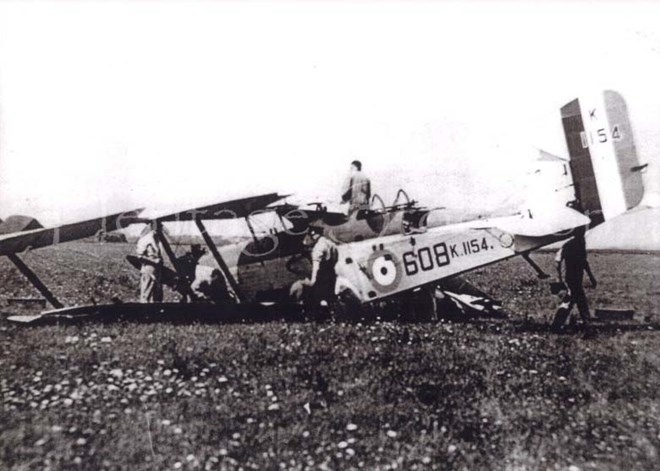 Westland Wapiti belonging to 608 Squadron after crashing at RAF Manston, Kent