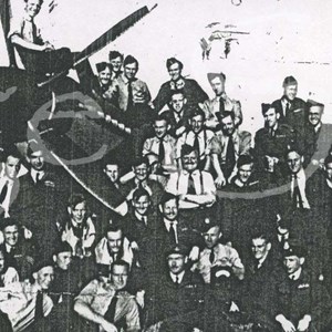 Spitfire F.Mk. 22 with 608 Squadron ground crew