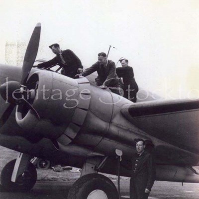 Lockheed Hudson and ground crew