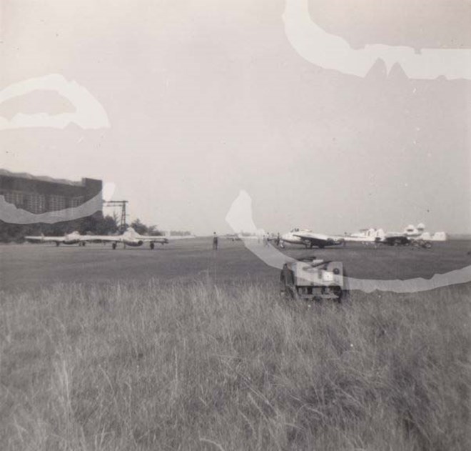 608 Squadron Vampires, RAF Thornaby, 1953