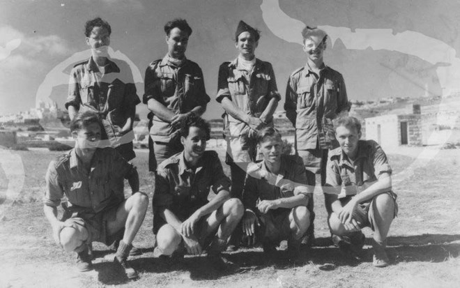 608 Squadron at Ta Kali, Malta 1952. 
John Pollock - front row - 3rd from left