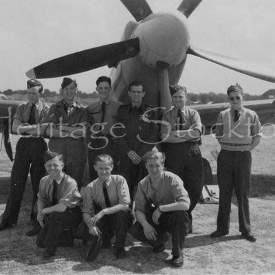 608 Squadron with Spitfire