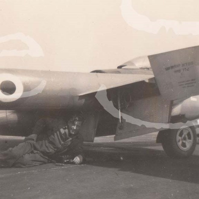 608 Vampire RAF Thornaby 1955