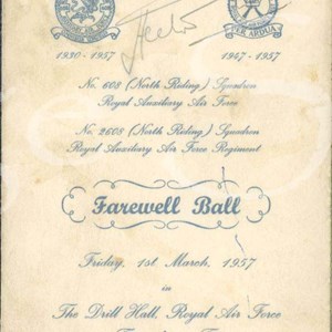 Farewell Ball programme 1