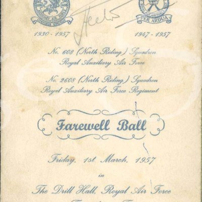 Farewell Ball programme 1