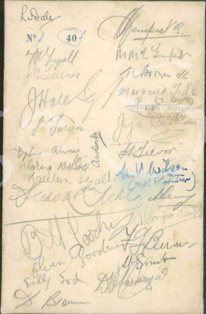 Programme from the Farewell Ball on 1st March 1957, with signatures of squadron members