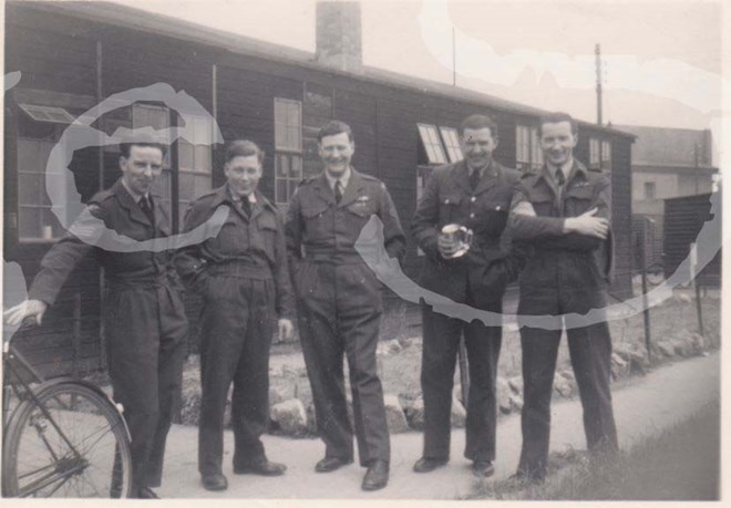 Sergeant Ken Temple on the right with other unknown RAF Thornaby 1953