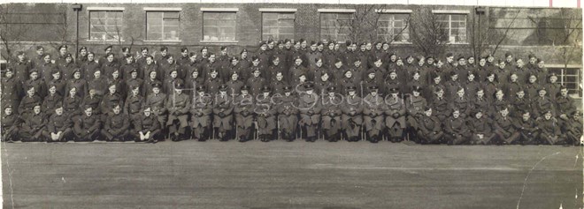 608 Squadron at Thornaby including John Pollock, Sqd. Ldr. Robinson, Bill Goodrum circa 1950