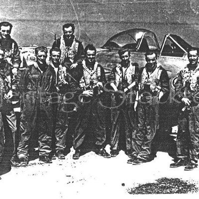 608 Squadron with Vampire aircraft