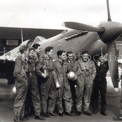 Spitfire LF16 at Thornaby Aerodrome